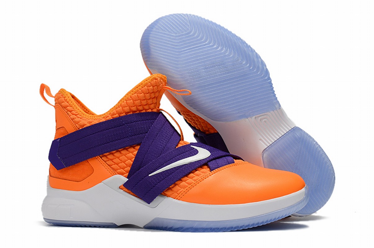 Nike Lebron James Soldier 12 Shoes Orange Purple